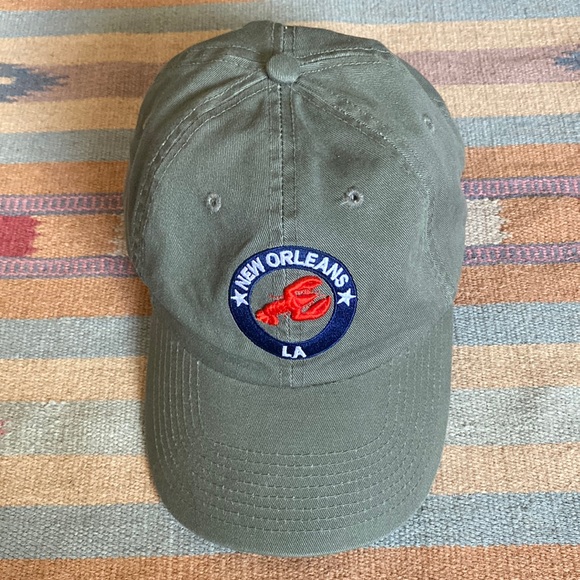 Vintage Accessories New Orleans Souvenir Ball Cap With Lobster